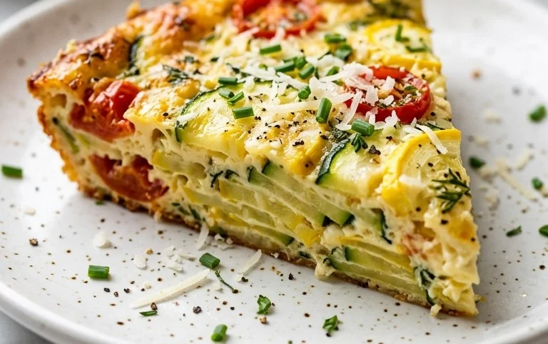 Easy Crustless Summer Zucchini Pie