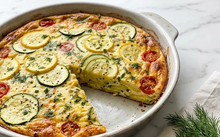 Einfacher Zucchini Pie ohne Kruste: Sommerleicht