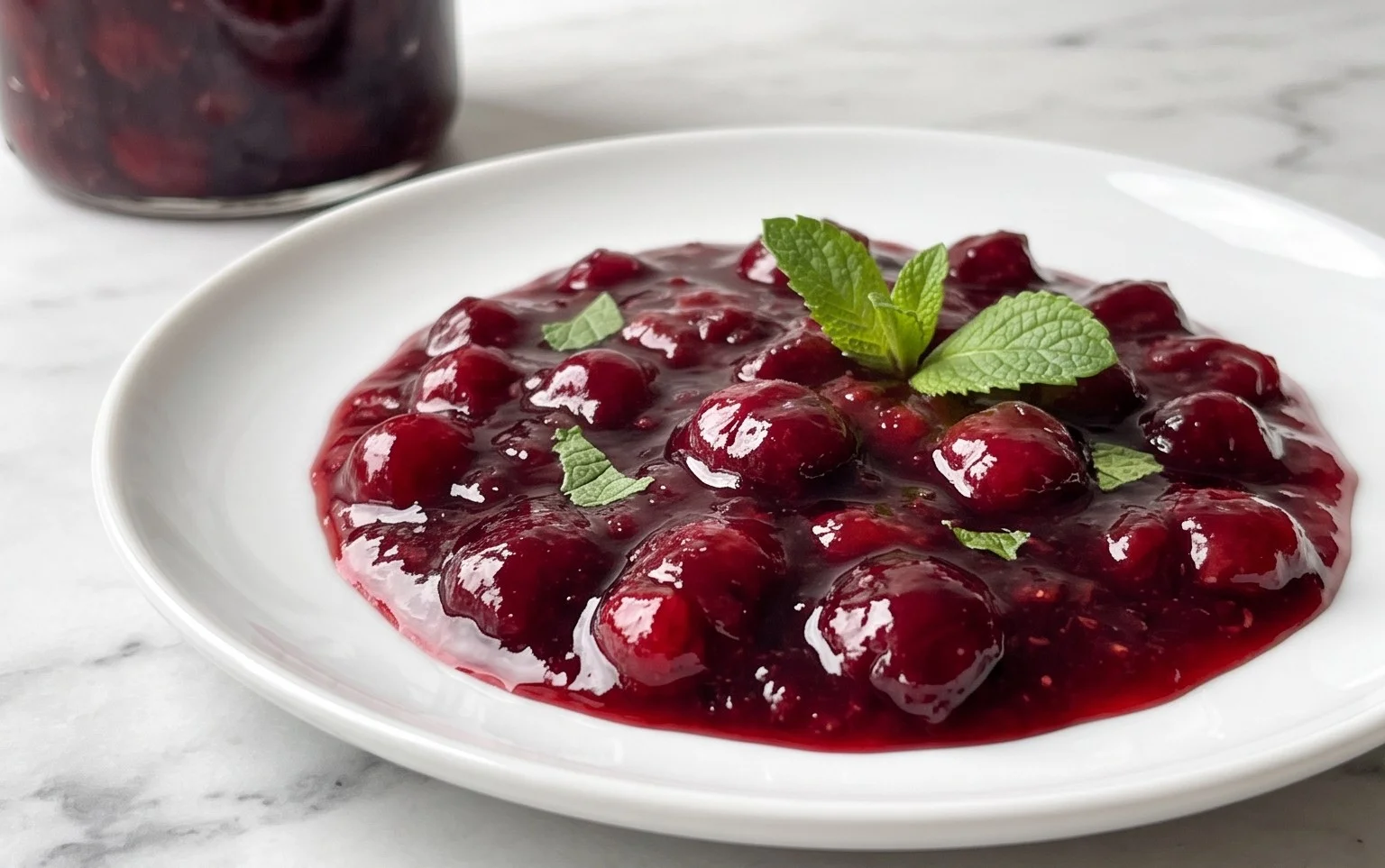 Kirsch Extract-Extrakt-Marmelade mit Minze: Sommer!