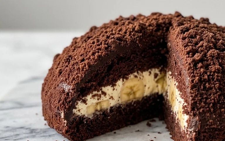 Maulwurfkuchen mit Banane