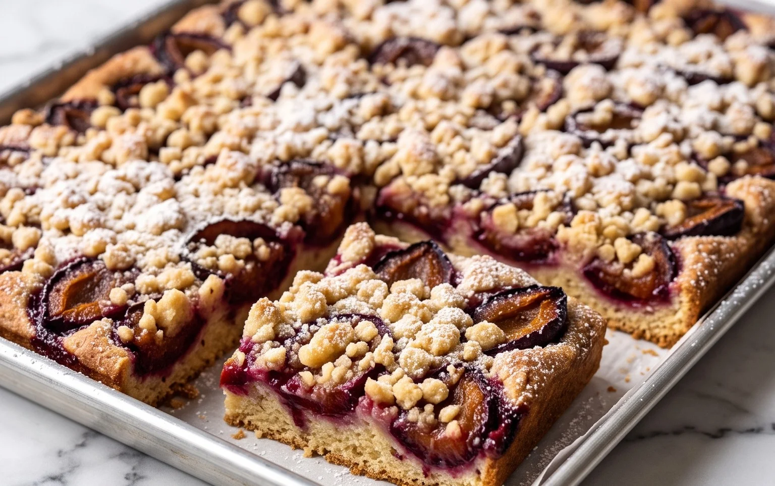 Schneller Pflaumenkuchen vom Blech: Blitzschnell & köstlich