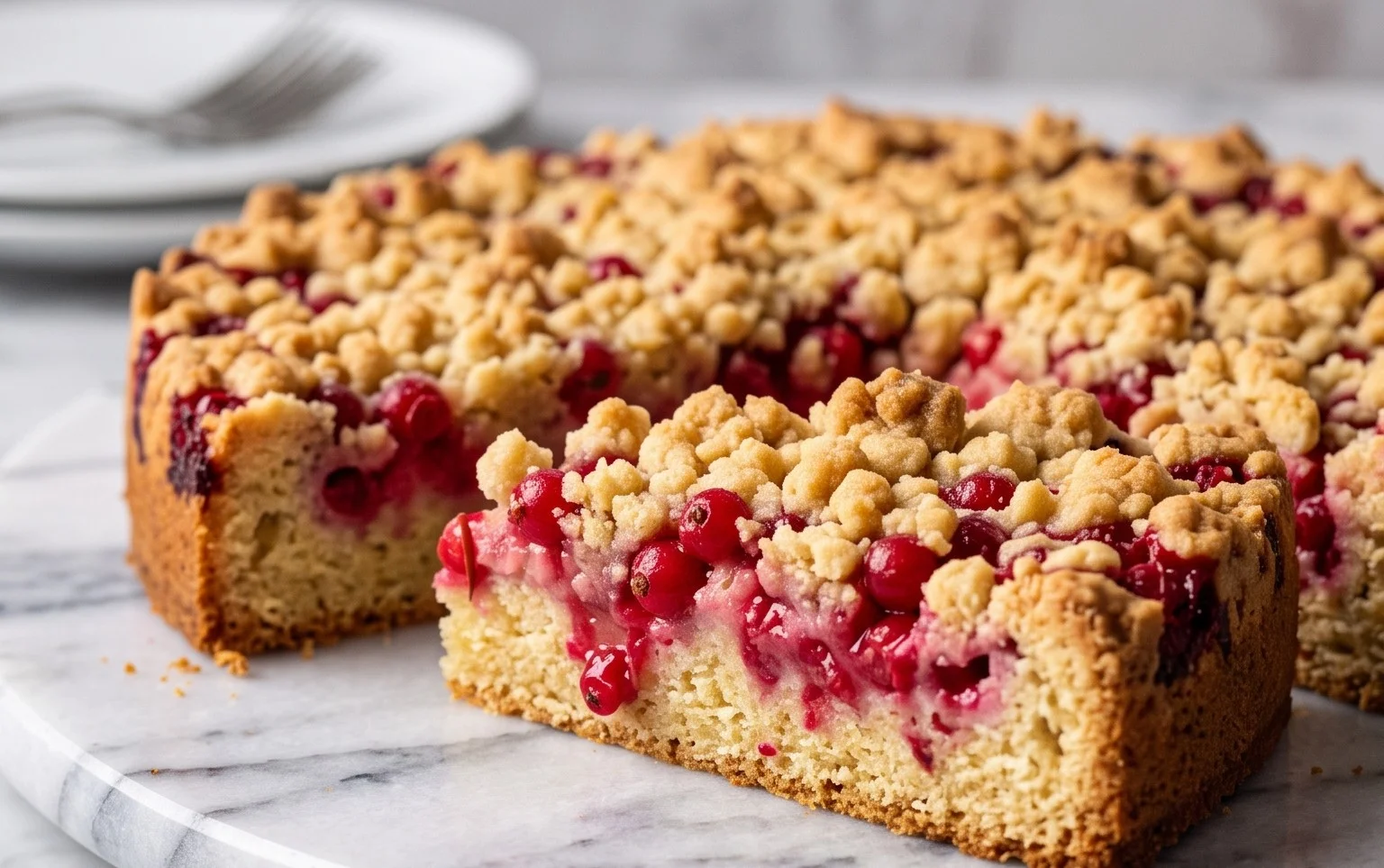 Johannisbeer-Streuselkuchen: Saftig, knusprig & unwiderstehlich